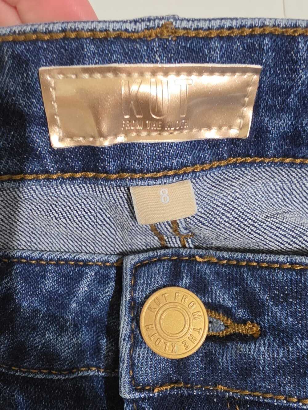 KUT From The Kloth Sienna Wide Leg Jeans Womens Size 8 Mid Rise Cuffed NEW - Picture 6 of 13